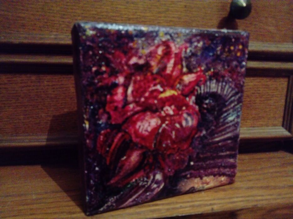 Космическо цвете, масло на платно