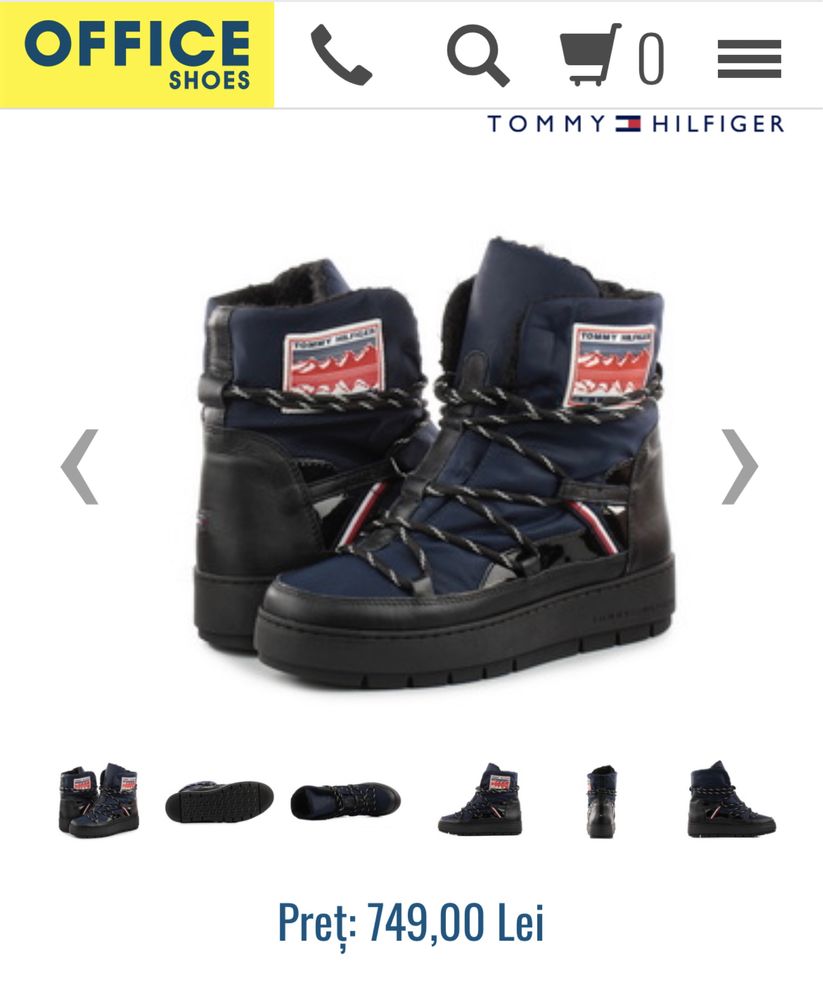 Ghete de iarna Tommy Hilfiger - Nepurtate