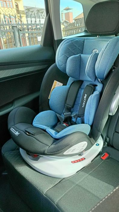 Scaun auto rotativ Lyra, 40-150 cm, Celestial Blue, Coccolle, ca nou!