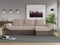 Coltar Extensibil Cali Stofa Bej / Piele Maro - Transport Gratuit