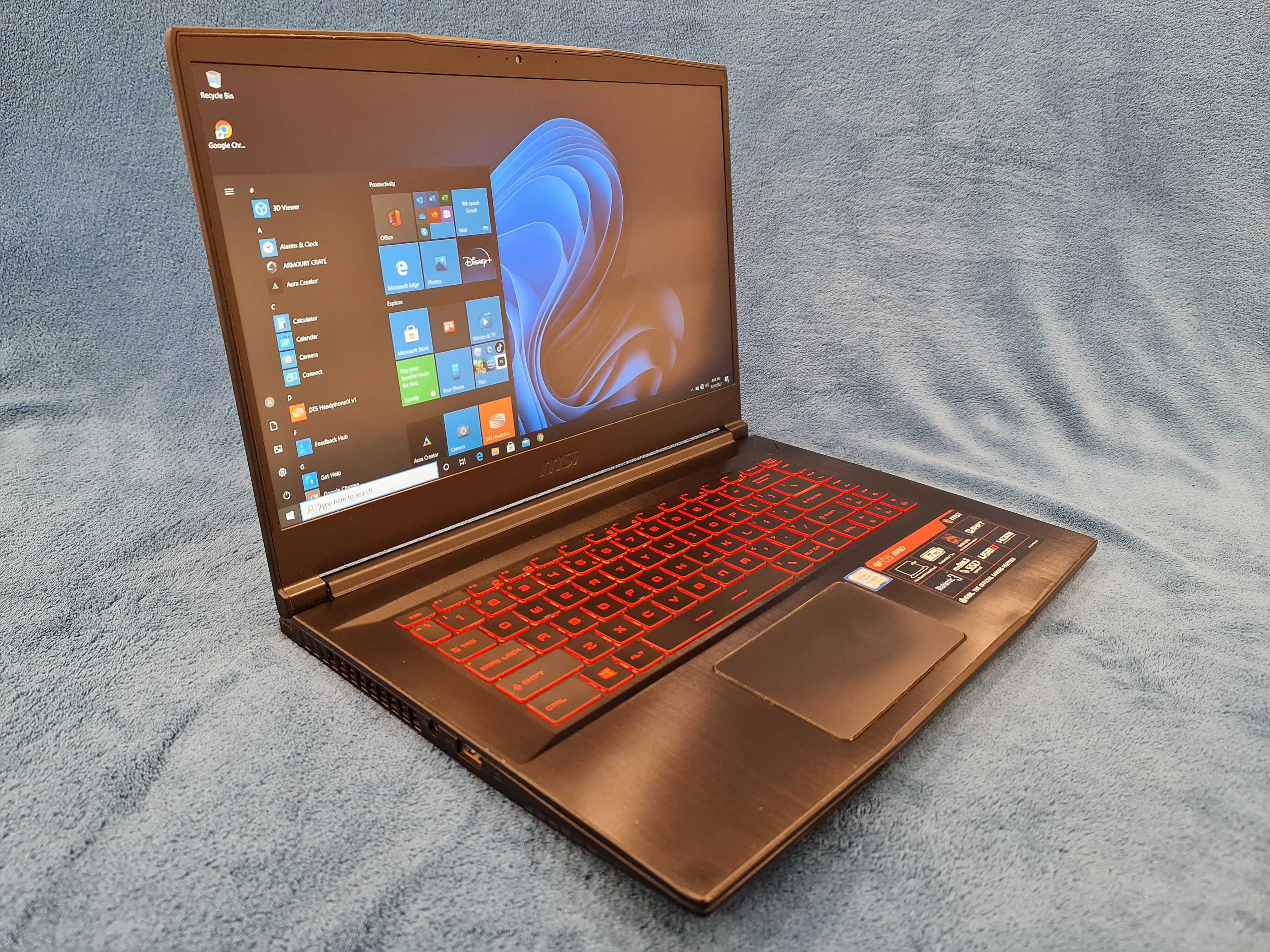 laptop gaming MSI ,intel core i7-8750H ,video 4 gb nvidia , aluminiu