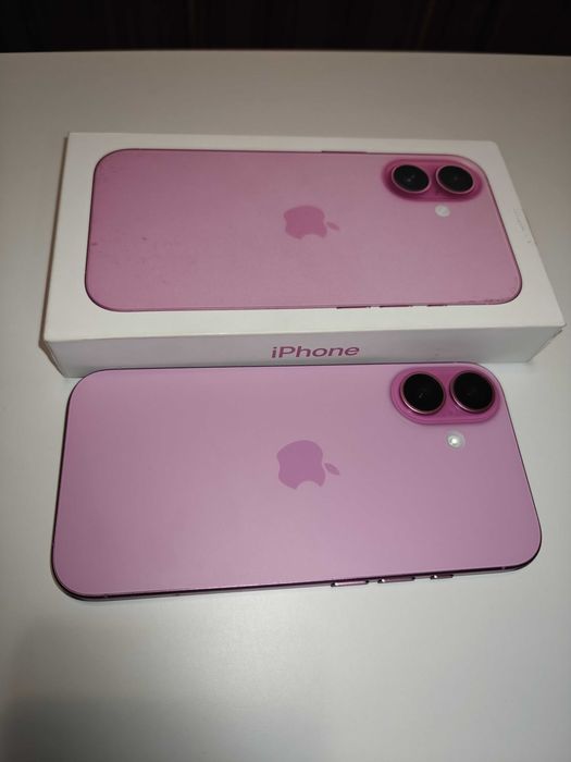 iPhone 16, розов, 128GB, батерия 100%, гаранция до 24.05.2026