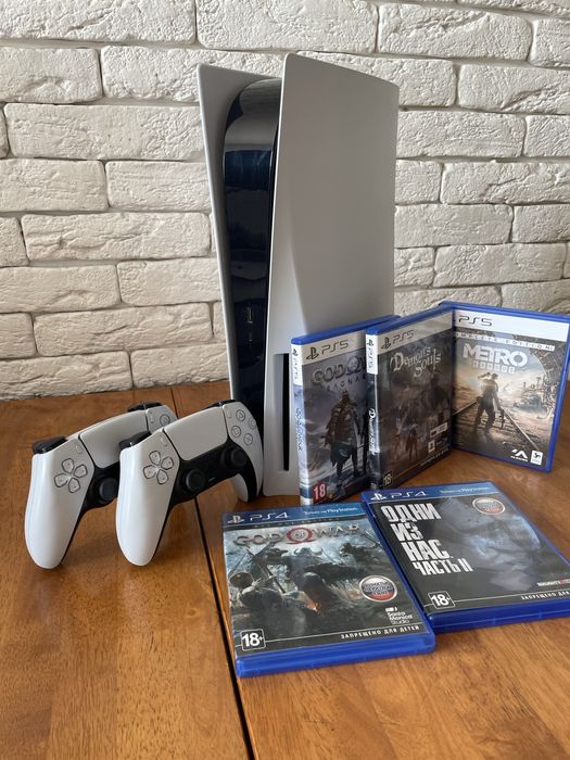Sony PlayStation 5 fat 2 джойстика коробка