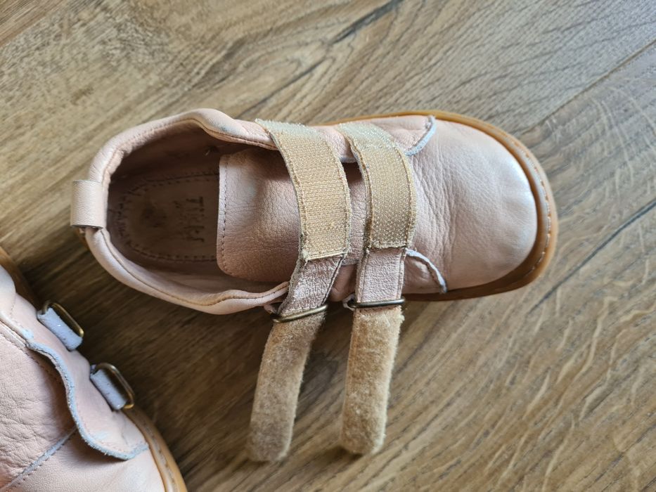 Детски боси обувки Tikki Harlequin Leather Cipria, 28 номер