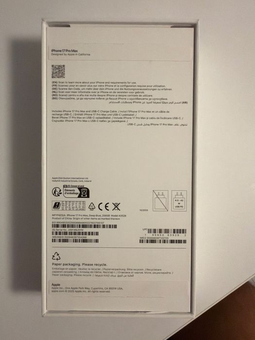 iPhone 17 Pro Max de 256GB, Garantie