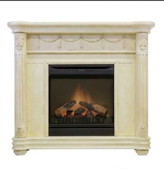 Электрокамин Dimplex Rome белый с бронзой, с декоративным порталом