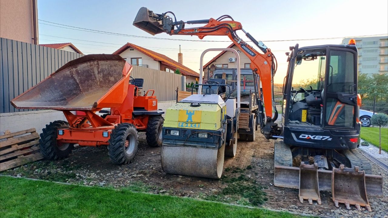 Mini excavator / Cilindru compactor / Dumper / Transport basculabil