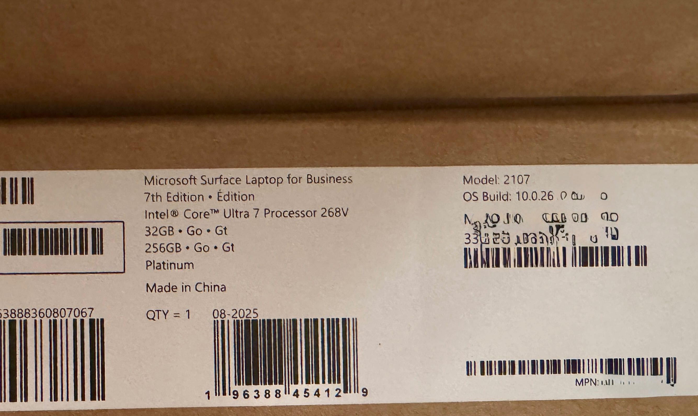 Microsoft Surface Laptop 7 Intel Core Ultra 7 - 268V - Platina