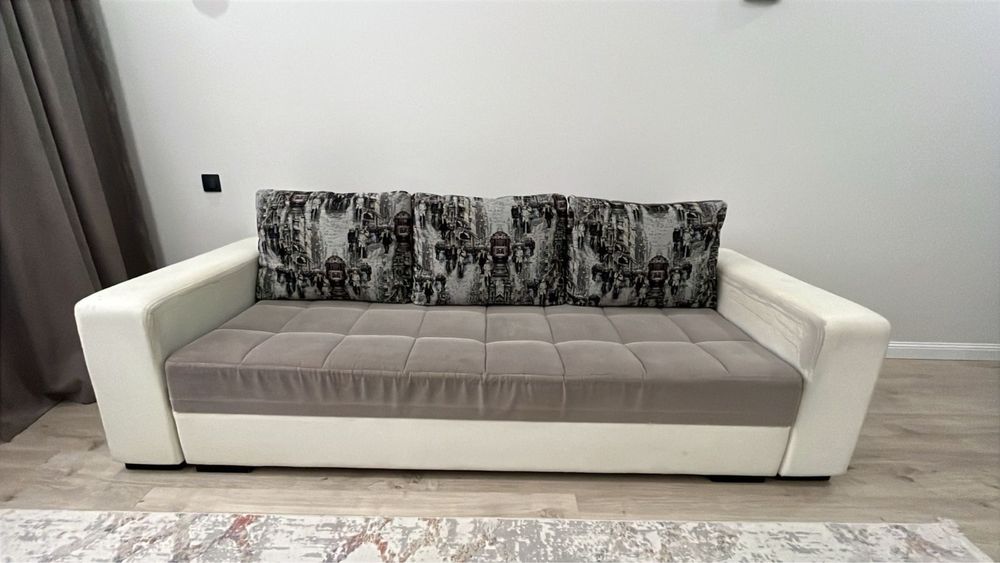 Диван серый - 250 см российского производства