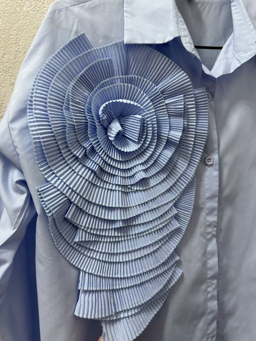 Голубая рубашка премиум стиля, оригинальный дизайн