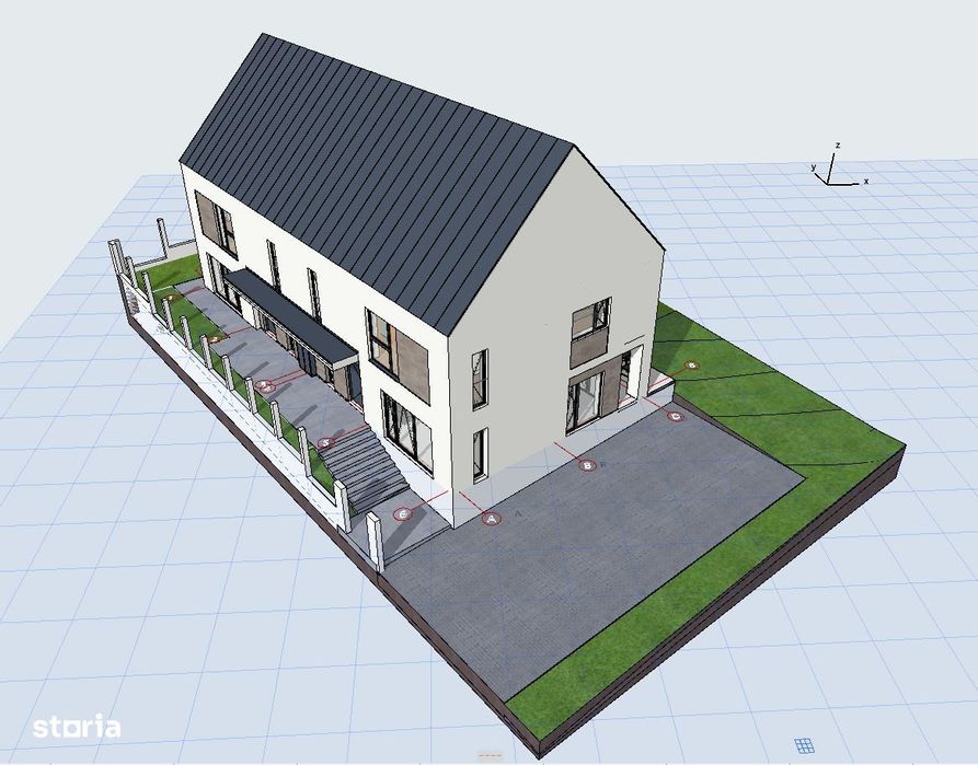 Casa tip duplex_135mp, teren_300mp, semifinisata, in Chinteni-Cluj