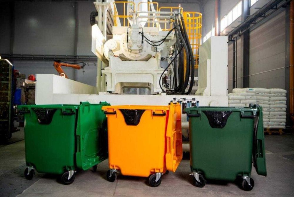 Мусорный контейнер 1,1м3. Мусорный бак пластиковый. Контейнер для ТБО