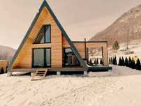 Cabane stil A-Frame, Casa din structura de lemn de vanzare la comanda