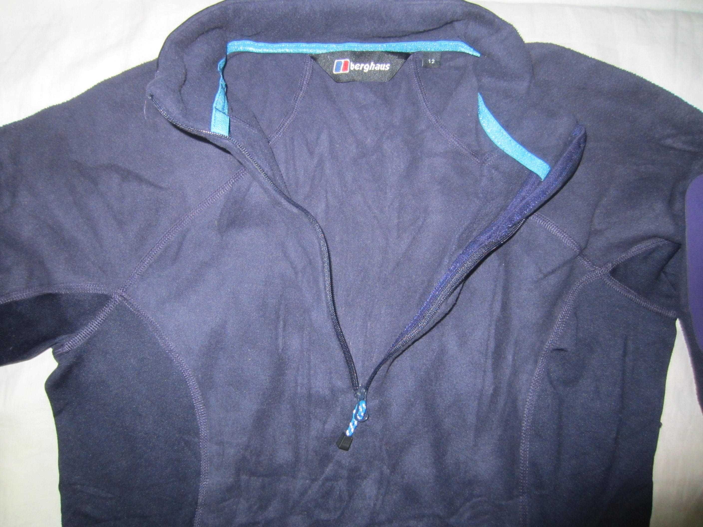 Bluza dama Berghaus, masura M( 12), polartec, mov-negru, stare f.buna