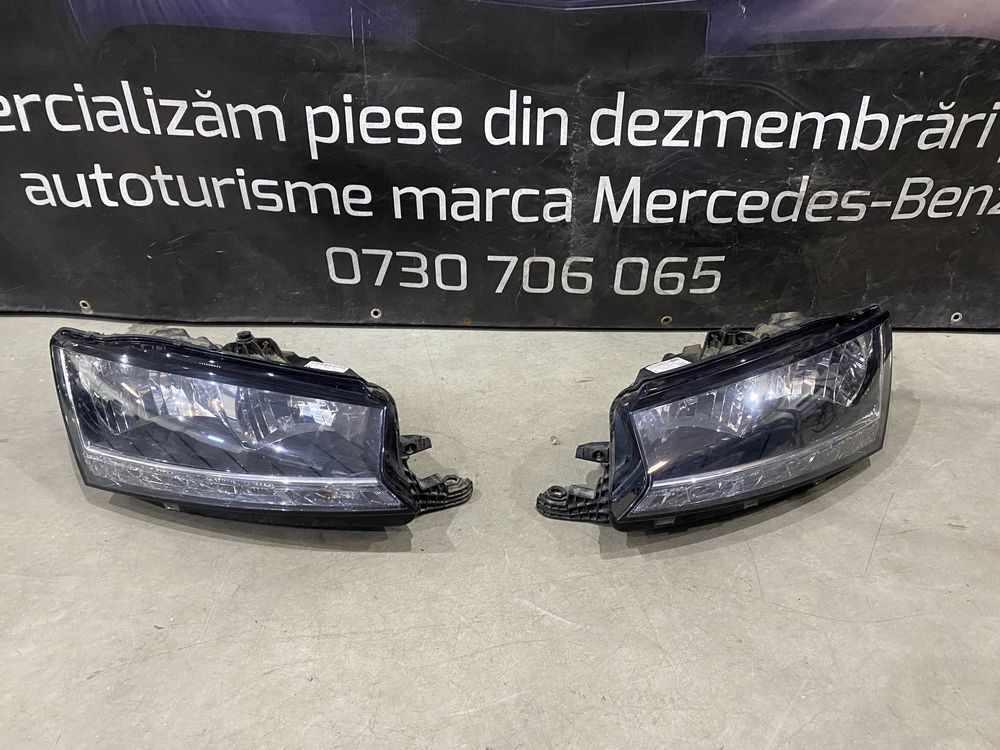 Set faruri Skoda Fabia 3 facelift Halogen + Led