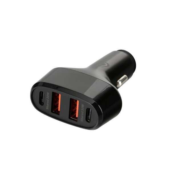 Бързо зарядно за кола 12V 24V, 4 USB порта 2x type A / 2x type C – 50W