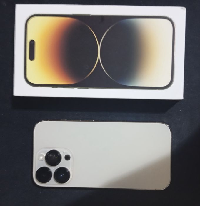 Продам iPhone 14 Pro 256 ГБ (золотой цвет). Ёмкость батареи — 84%.
