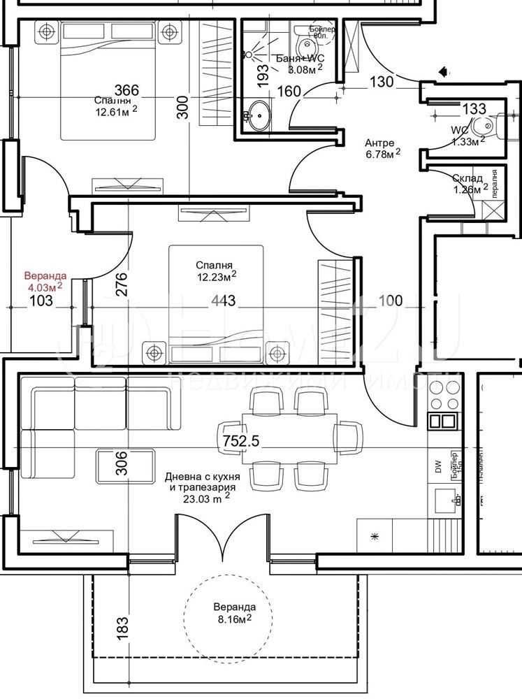 Продава се Тристаен апартамент в к.к. Св.Св. Константин и Елена - 95 кв.м за 1369 €/кв.м - Снимка #2