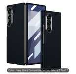 Samsung Z FOLD 7 Husa Hard Imitatie Carbon Neagra Protectie Folie Fata