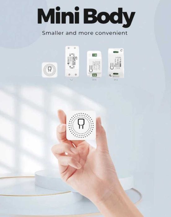 Mini intrerupator/releu inteligent WIFI 16A automatizare, compat. TUYA