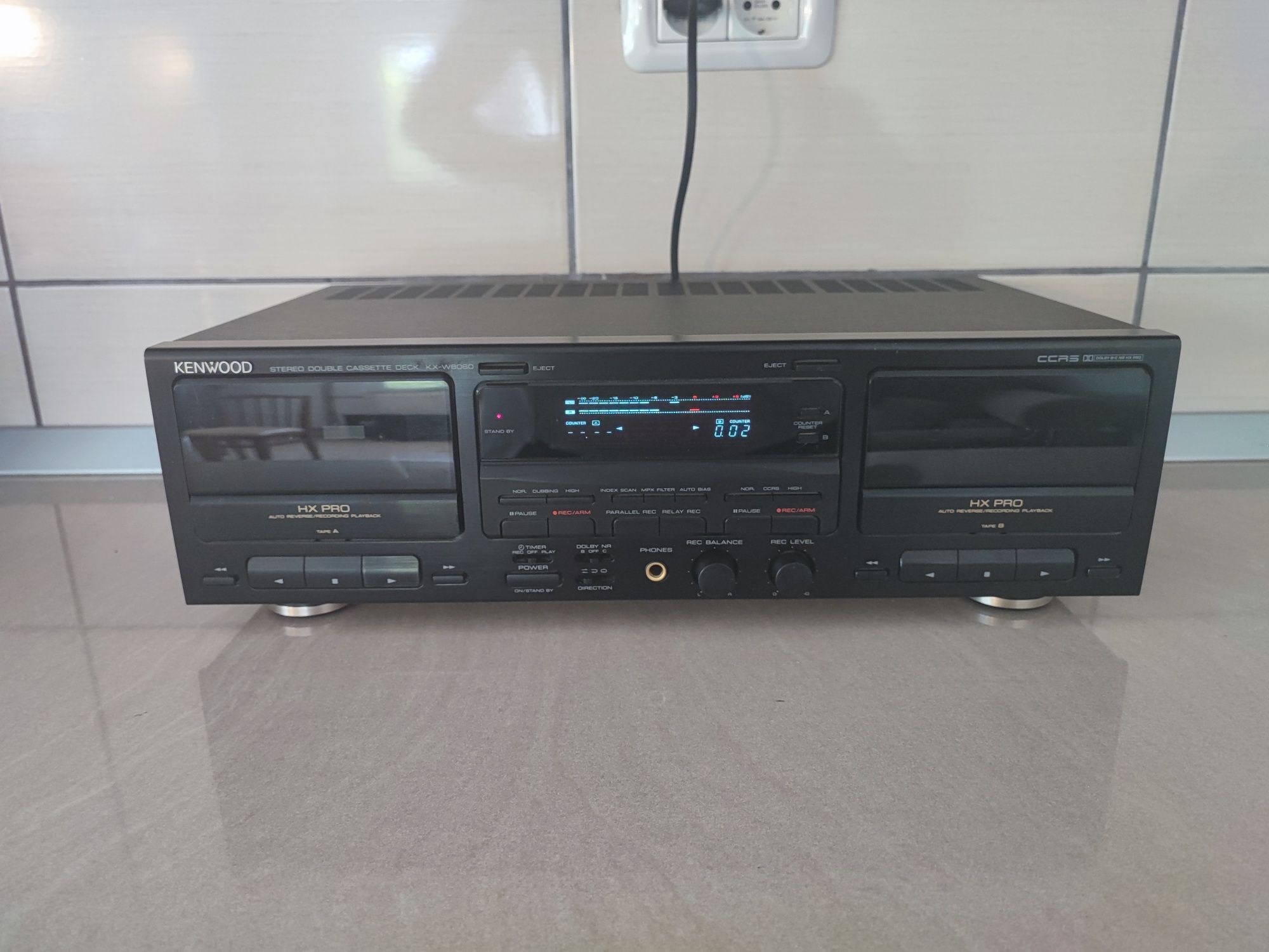 Deck Kenwood KX W8060 deck dublu recorder caseta tape auto reverse HX