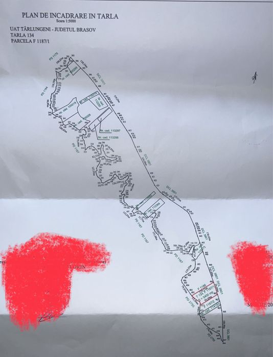 Teren 7300mp Valea Zizinului tarlungeni