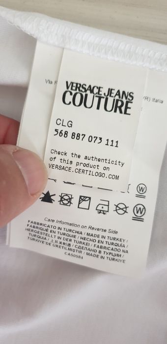 Versace Jeans Couture Cotton Regular Fit S НОВО ОРИГИНАЛ Мъжка Тениска