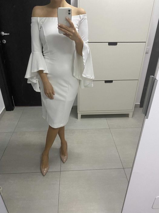 Rochie alba cununie civila