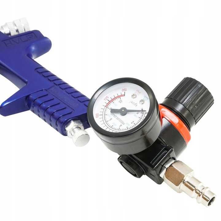 Pistol vopsit pneumatic 1.4mm 1.7mm HVLP vas 600ml regulator (V81294)