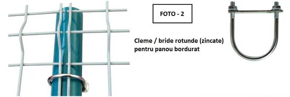 Accesorii gard clema colier brida sistem prindere panou gard bordurat