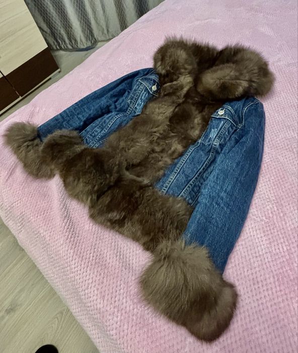 Дамска парка със естествен косъм