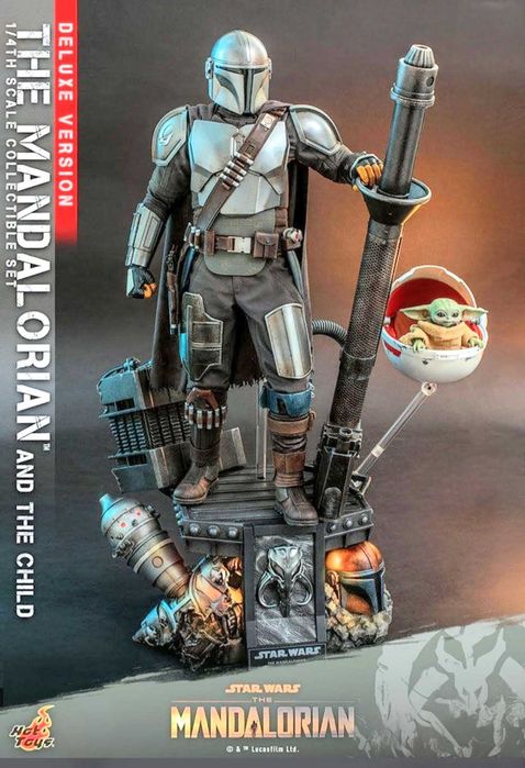 УНИКАЛНИ: The Mandalorian & The Child 1/4 HotToys DELUXE 2 - Pack
