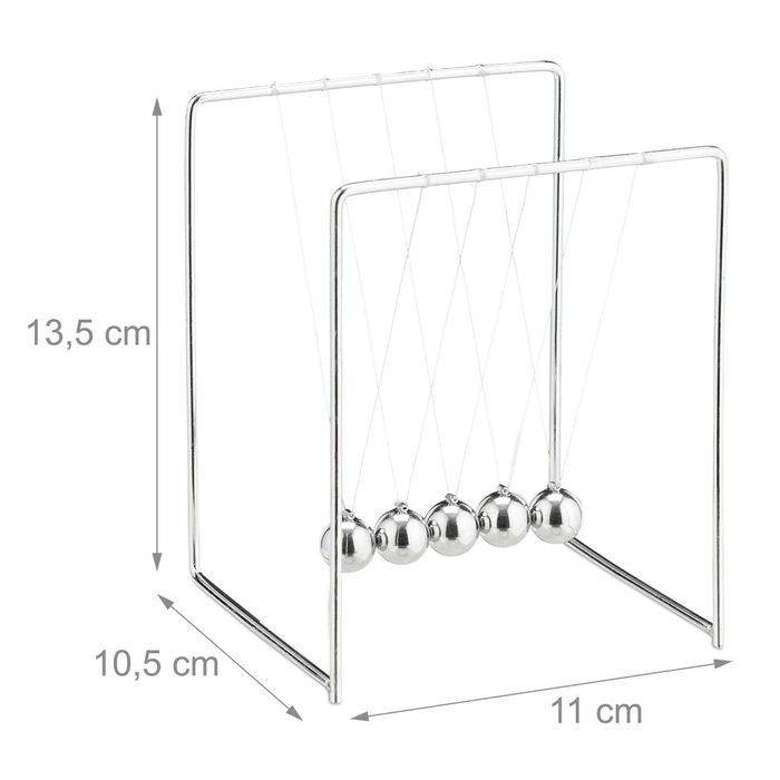 Pendul Newton din metal accesoriu decorativ elegant, 13.5x11x10.5 cm