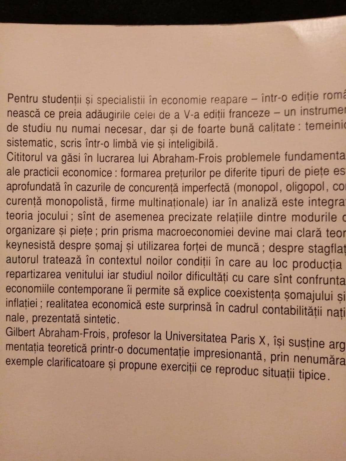 Economia politică autor Gilbert Abraham-Frois