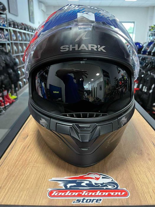 Мото каска за мотор SHARK RIDIL 2 BERSEK,XXL  63-64 см.,вградани очила