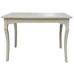 Masa Lucky, lemn masiv fag + MDF furniruit, culoare alb, 120x80x78 cm