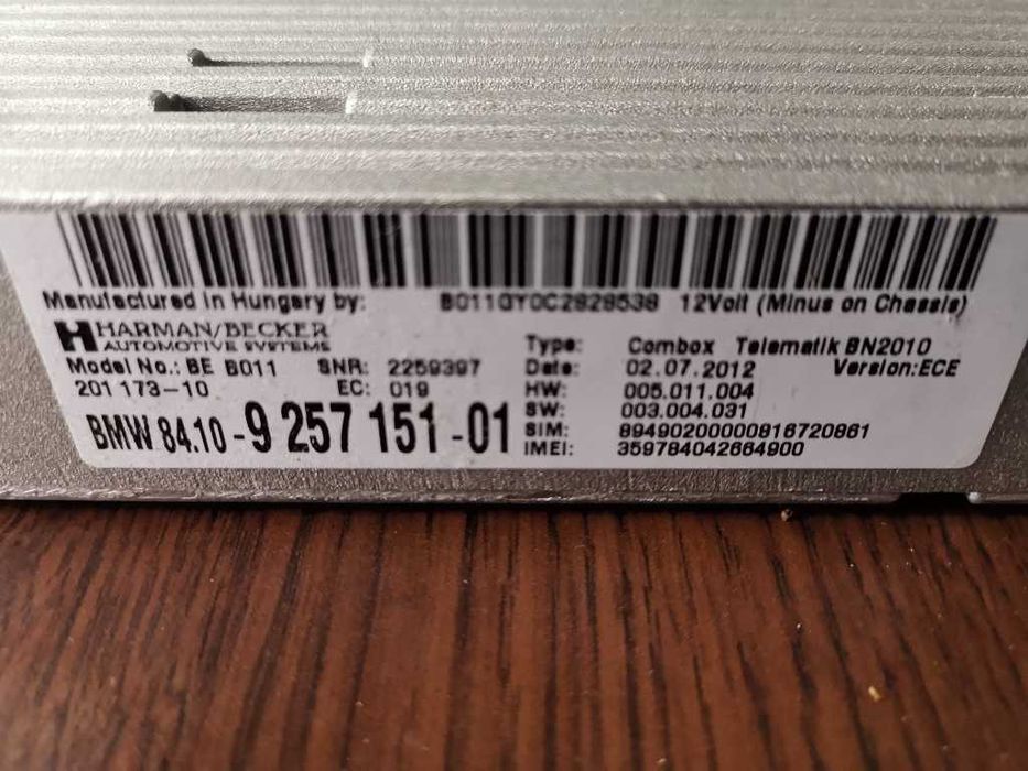 Combox telematics Bmw 2010 - 2017