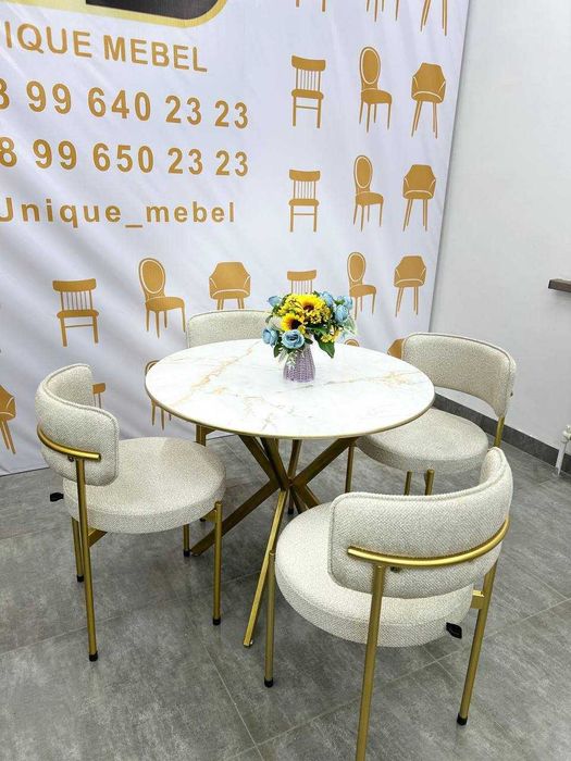 Loft ko'rinishda turli xil stol stullar Unique Mebelda