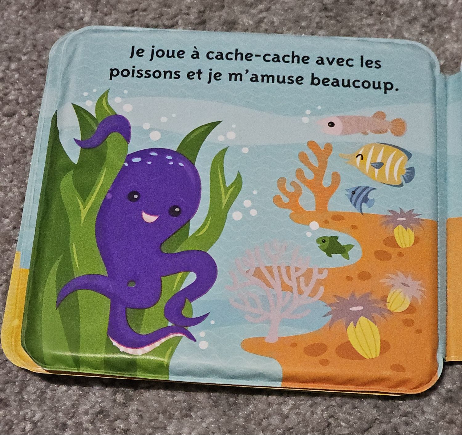 Carte de baie/livre bain- La pieuvre taquine