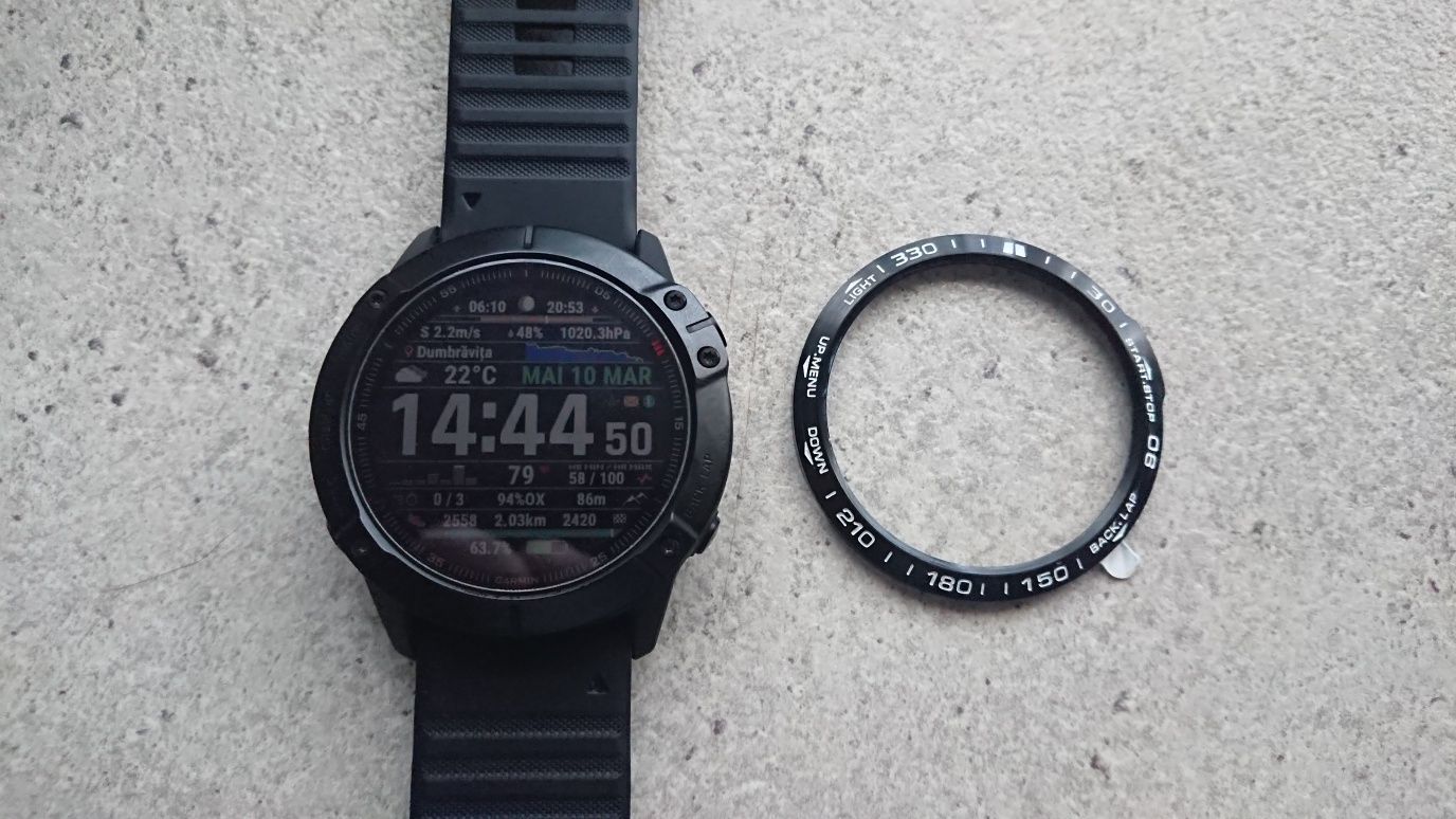 Rama inel protectie pentru garmin fenix 6X Pro 51 mm inox