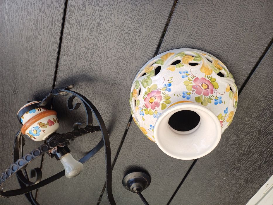 Vand lustra  veche portelan