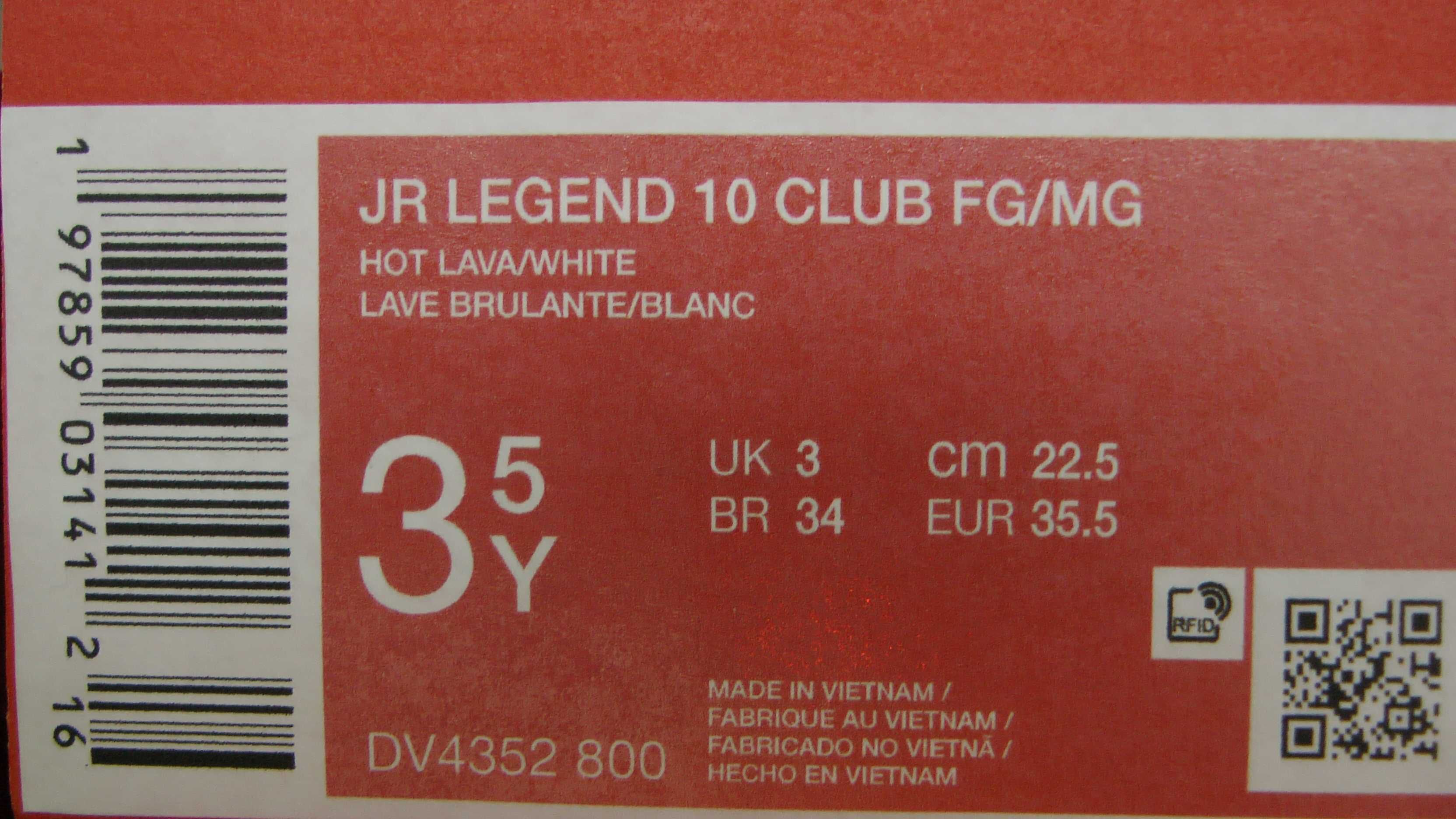 Ghete fotbal crampoane NOI Nike Legend 10 Club marimea 35,5