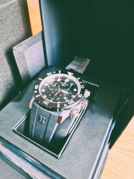 Ceas Edox Cronograf 1000M - Elvețian, NOU, Factura Garanție