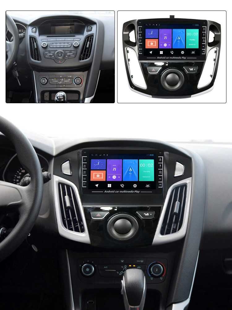 Navigatie Android 13 FORD FOCUS 3 2011 1/8 Gb Waze CarPlay Bt + CAMERA