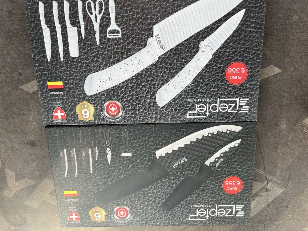 Ножи Zepter/ 2 коробки в белом и черном цветах