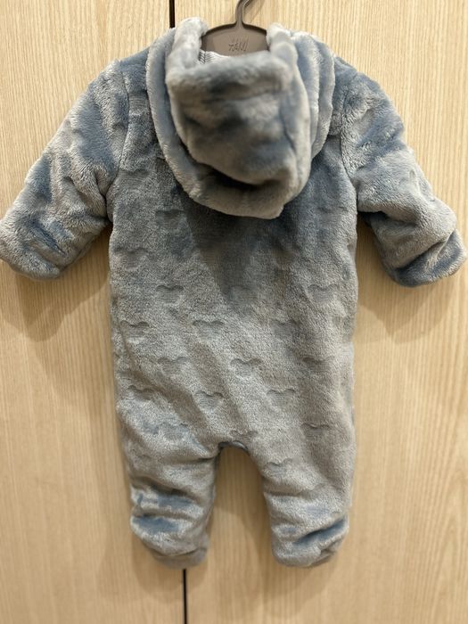 Плюшен гащеризон за новородено 0-1м