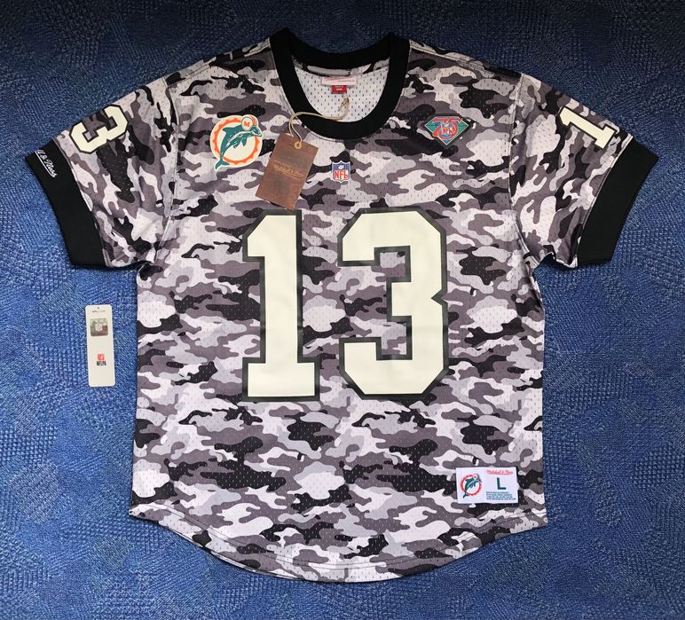 Mitchell & Ness NFL Miami Dolphins #13 Dan Marino Camo Jersey - L