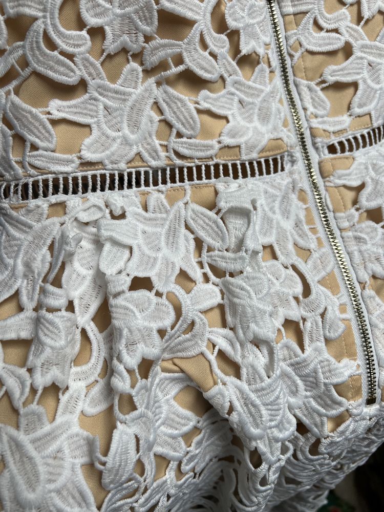 Guess rochie dantela alba