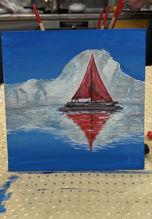 Картина с акрилни бои, 25х25 см