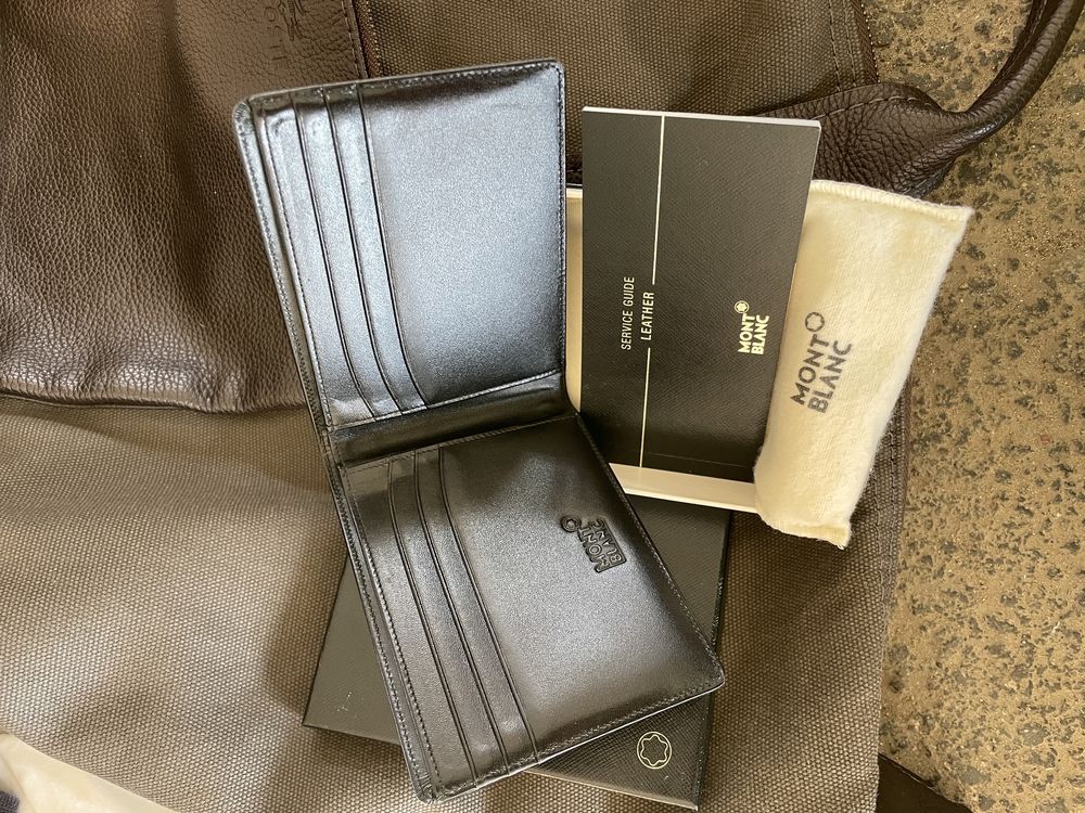 Portofel Montblanc Original, piele naturală + cutie & certificat